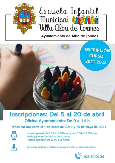 Apertura de plazo de inscripción para la Escuela Municipal Infantil